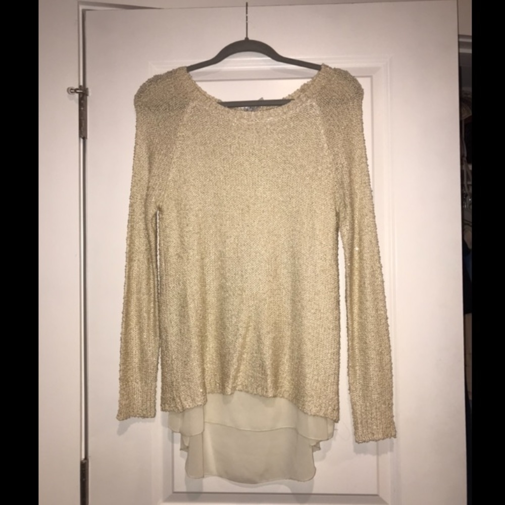 Fancy sparkly high-lo sweater